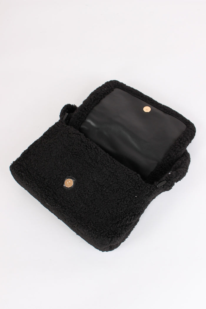 Mini Tracolla Teddy Patta Nero-6