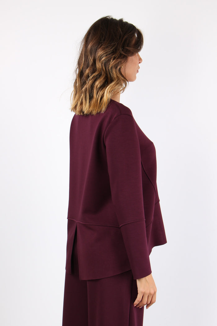 Felpa Girocollo Modal Vino-6