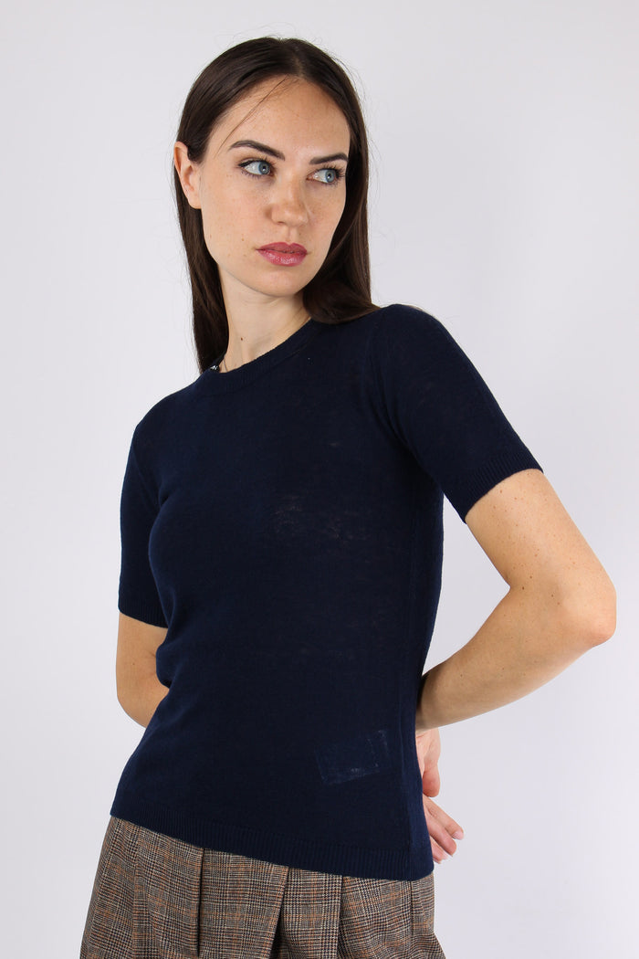 Maglia M/m Misto Lana Blu-9