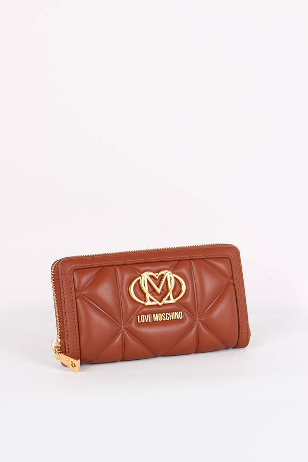 Zip Around Matelasse Castagna-2