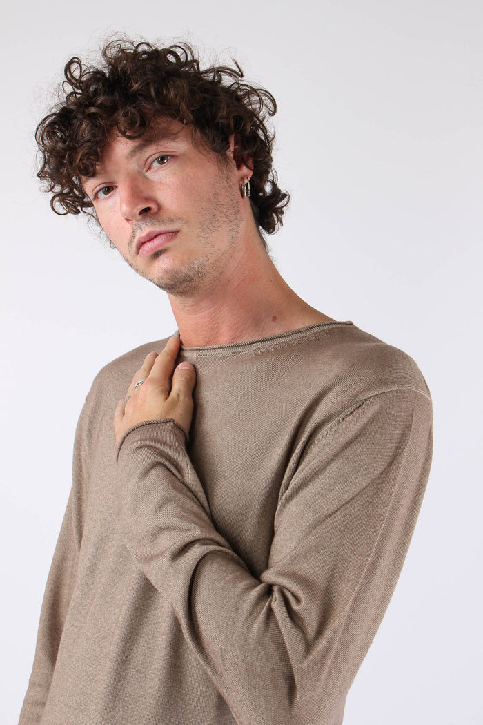 Maglia Girocollo Rullino Vintage Sabbia-6