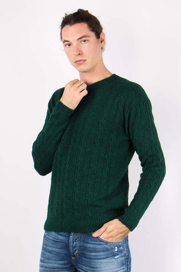 Pr533 Maglia Girocollo Misto Verde-2