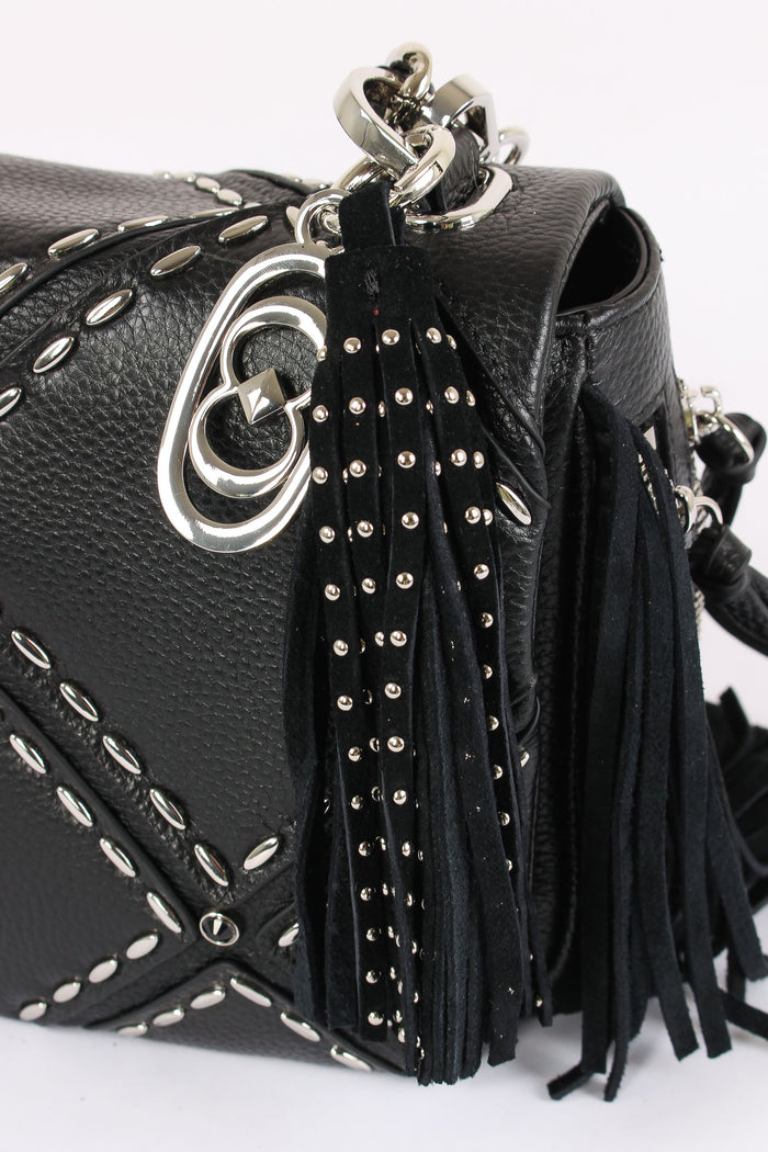 Tracolla Frange Borchie Black-6