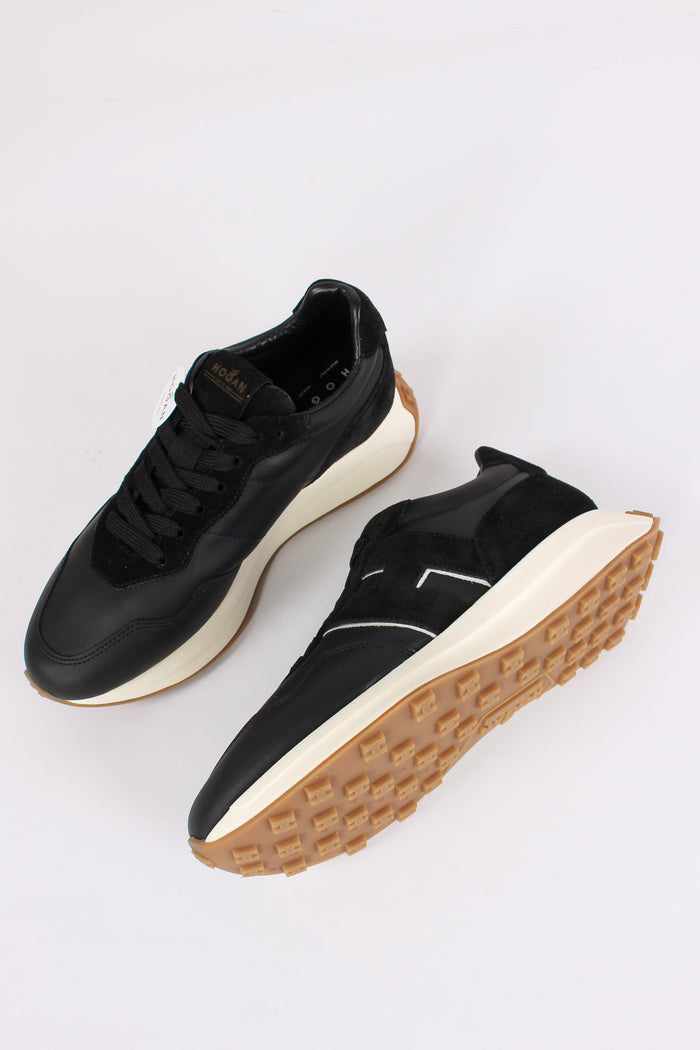 Sneaker Patch H Platform Nero/argento-2