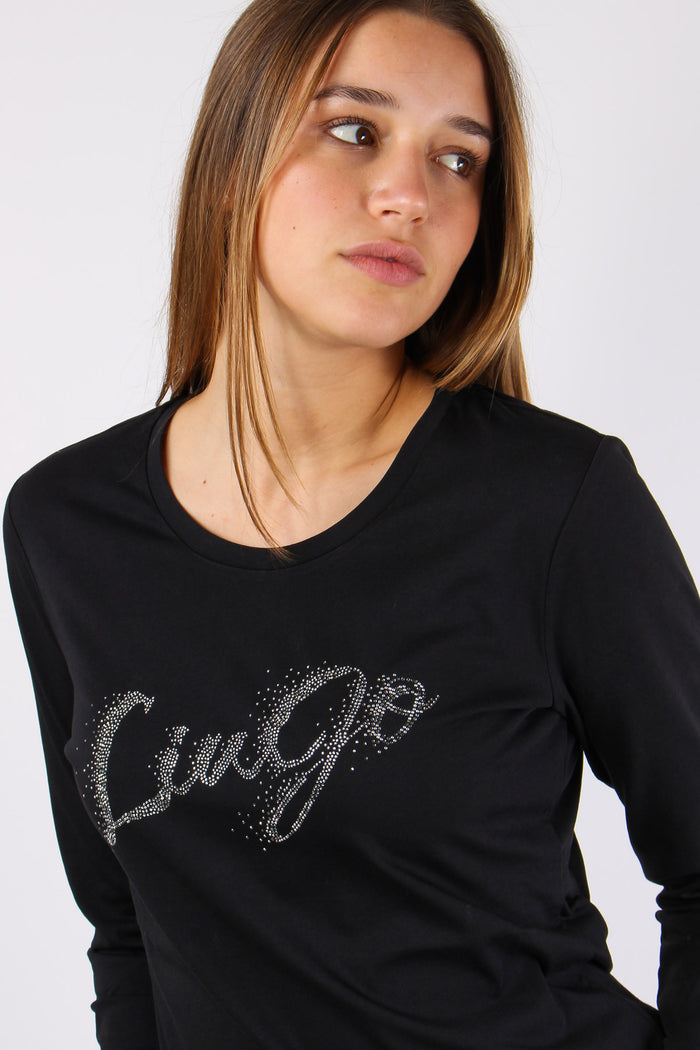 T-shirt Liu Jo Silver Nero Faded-8