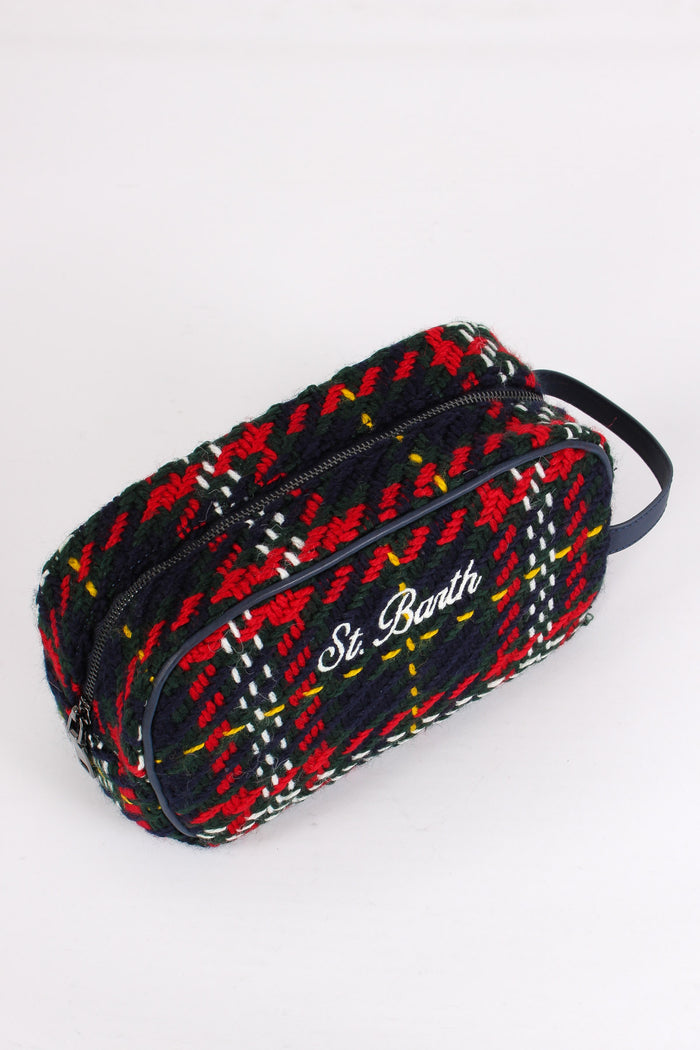 Beauty Bag Logo Tartan Maxi-4