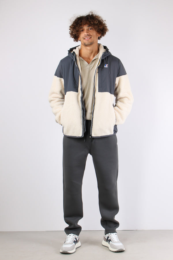 Giubbotto Inserto Teddy Grey/ecru