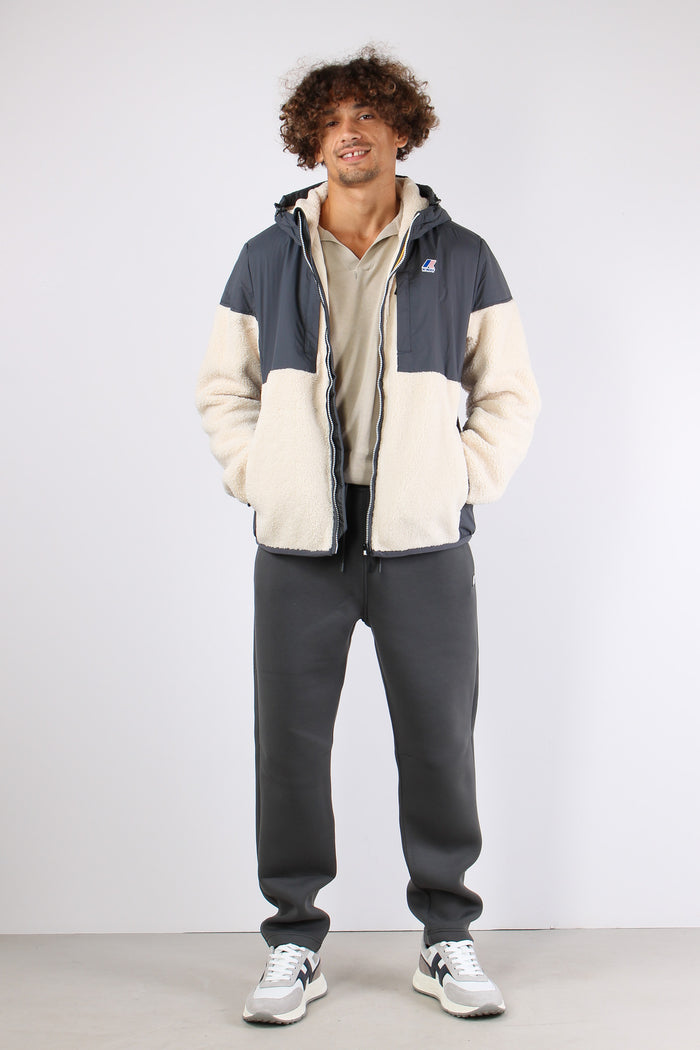 Giubbotto Inserto Teddy Grey/ecru