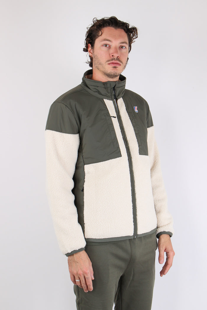 Giubbotto Collo In Piedi Green/ecru-6