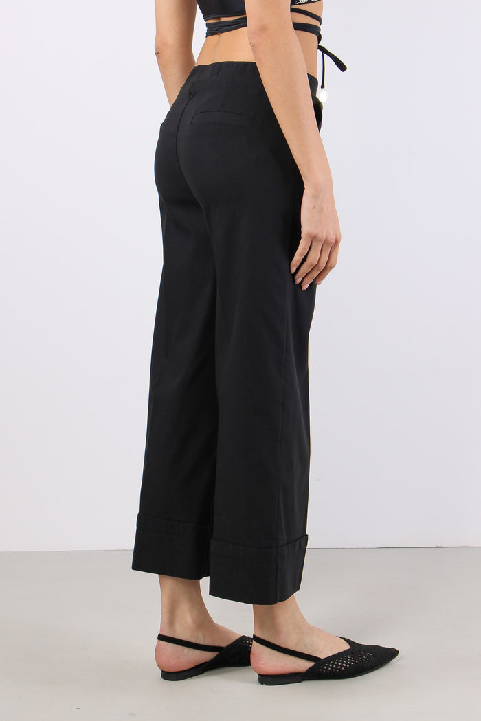 Pantalone Cropped Bengalina Nero-6