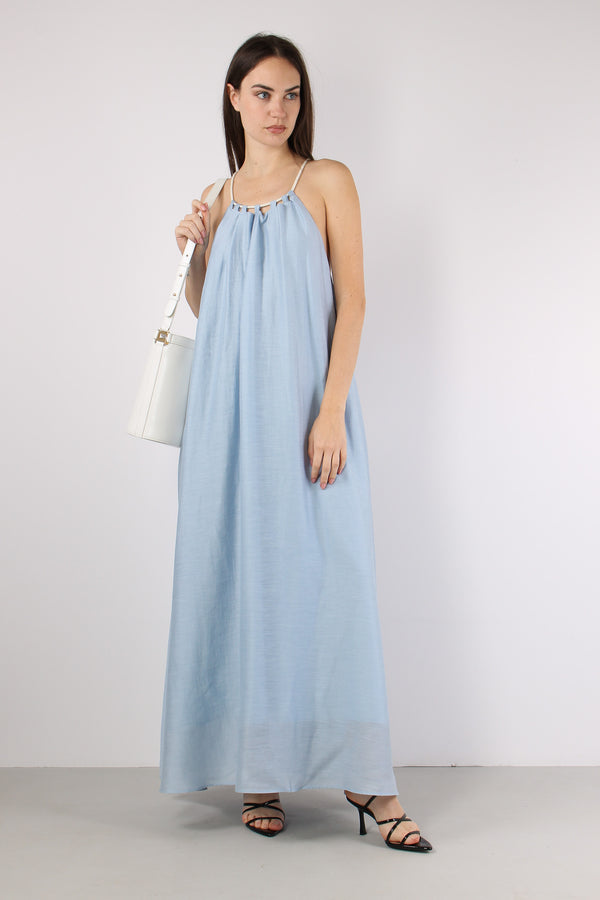 Abito Lungo Corda Celeste
