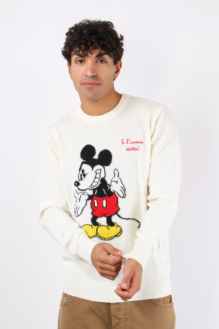Girocollo Mickey Mouse Bianco-5