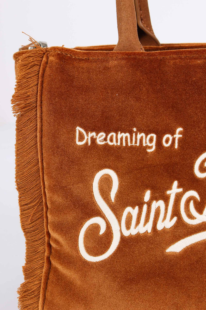 Shopping Piccola Velluto Beige-7