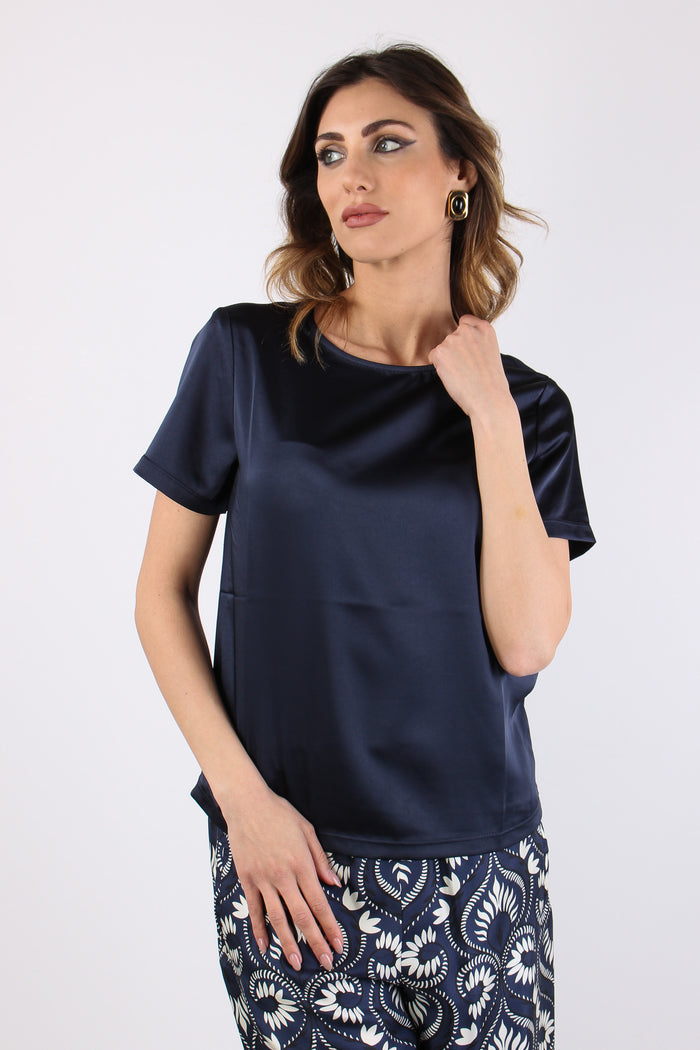 Wkdzona T-shirt Bimateriale Blu-6