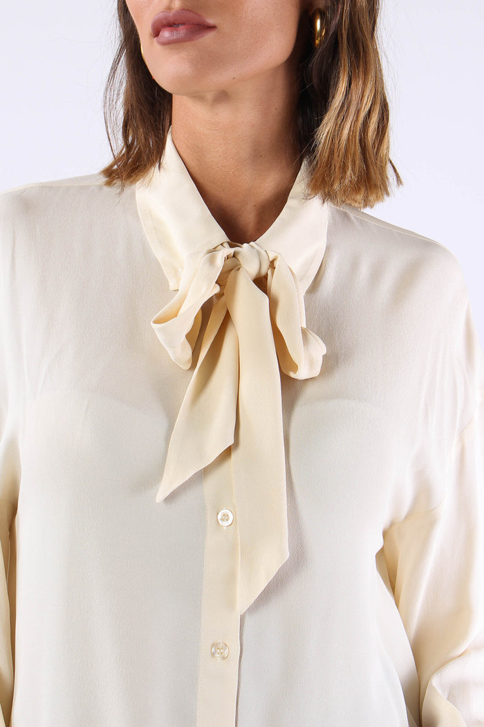 Camicia Viscosa Fusciacca Collo Panna-7