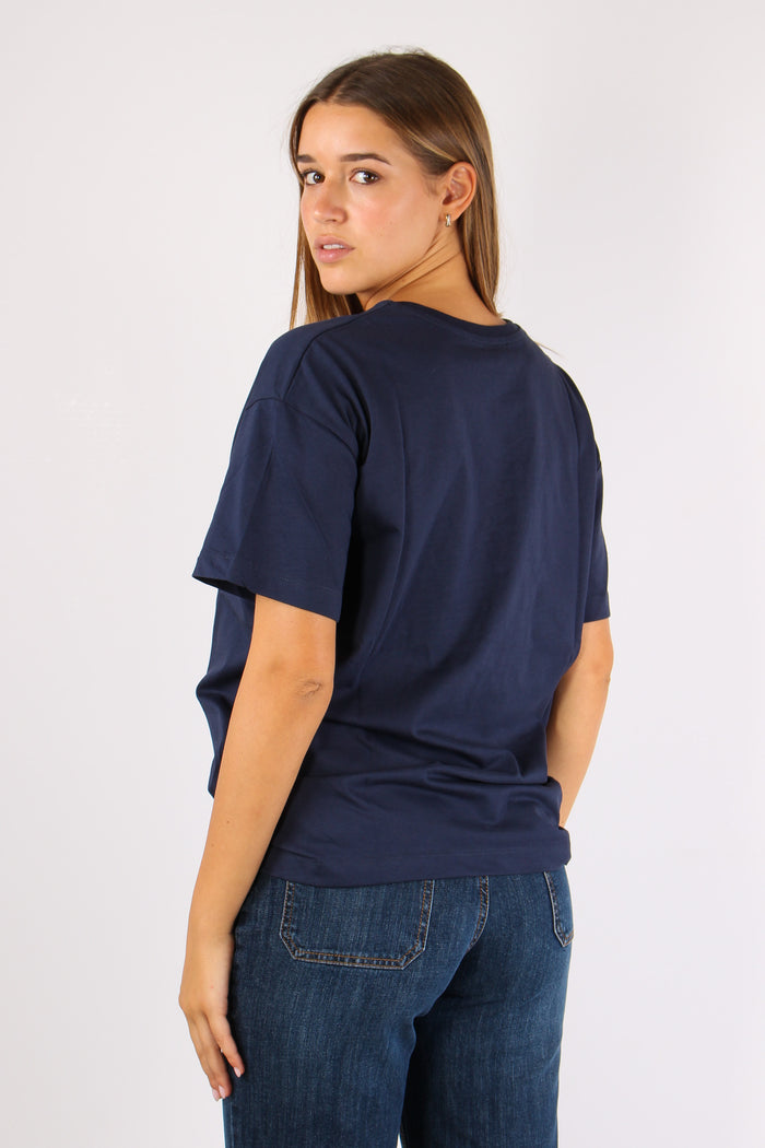 T-shirt Logo 3d Blu Scuro-4