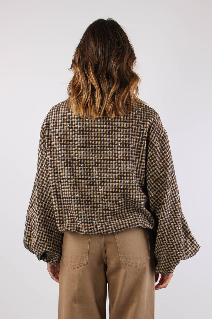 Bomber Manica Ampia Blu/moro-5