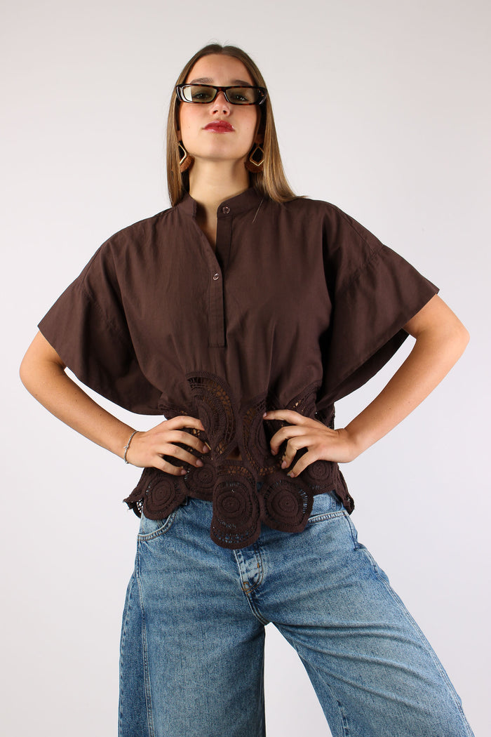 Blusa Ricamo Over Moro-3