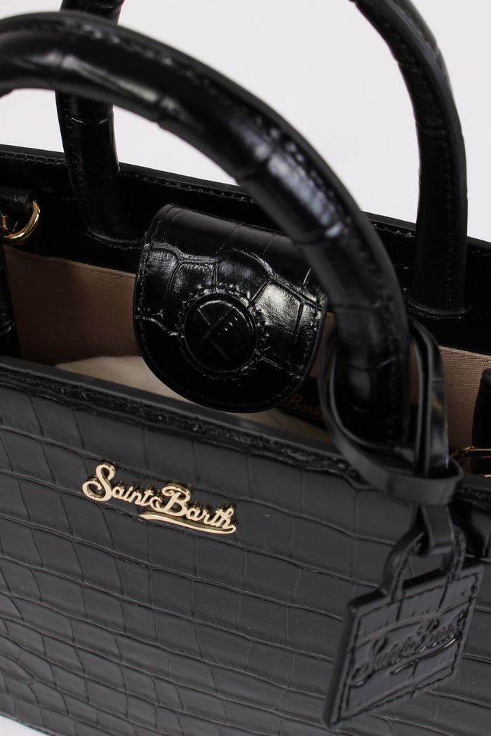 Shopping Stampa Croco Nero-5