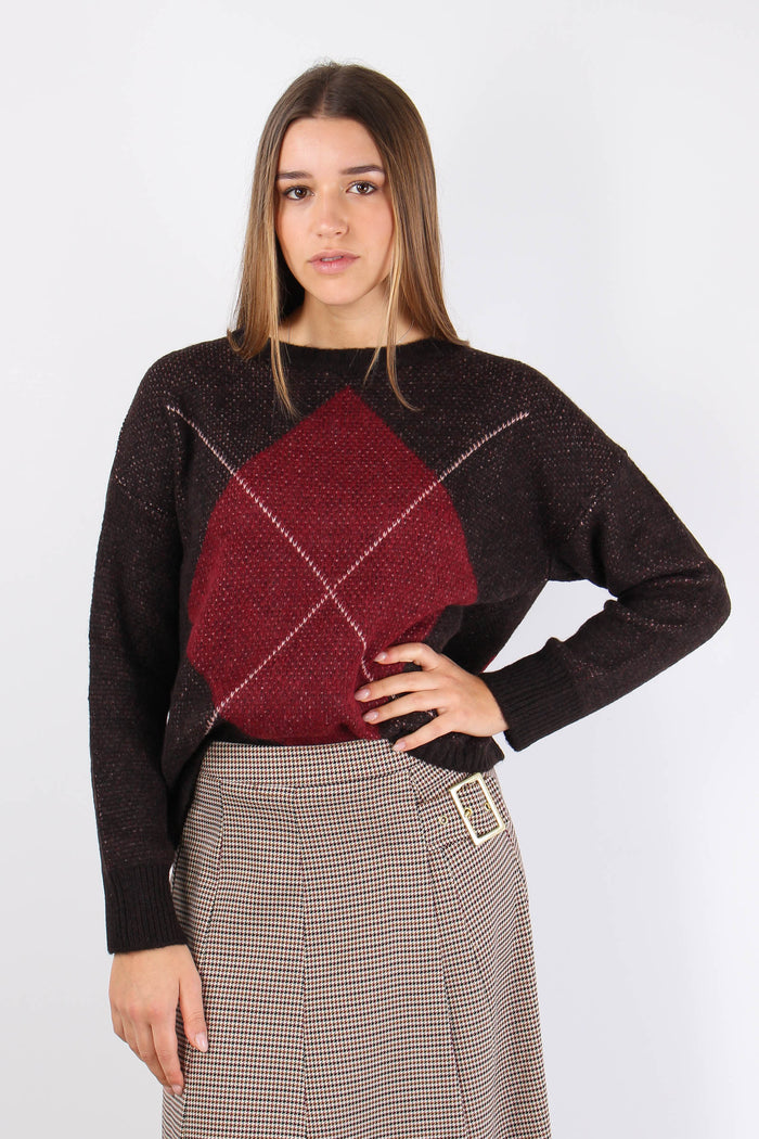 Maglia Maxi Rombi Moro/bordeuax-6