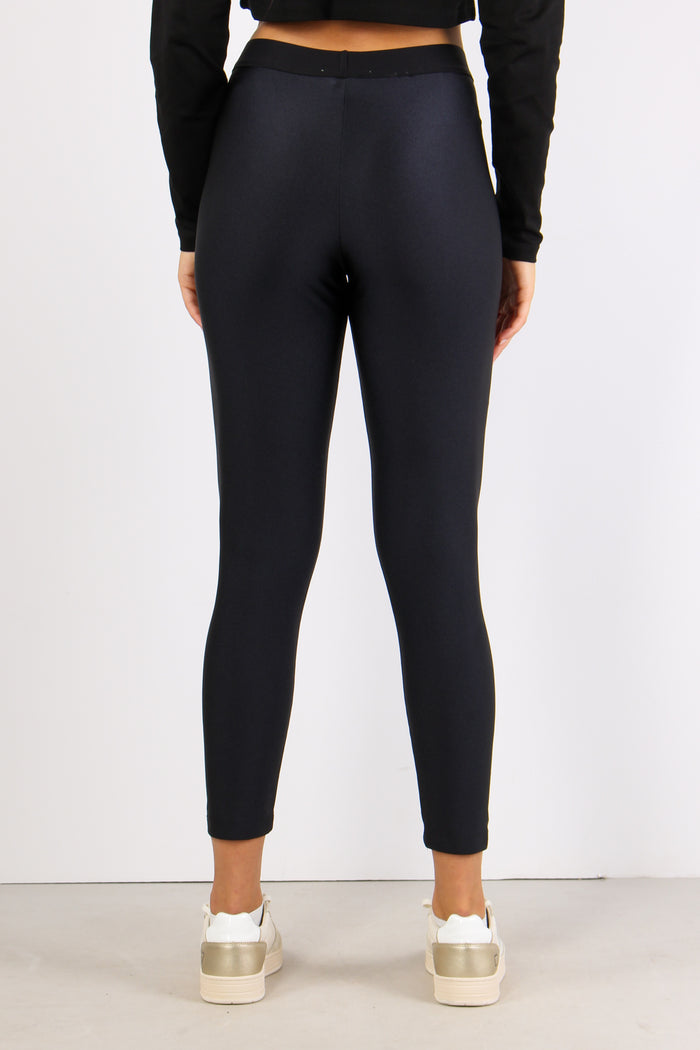 Leggins Elastico Logo Nero-4