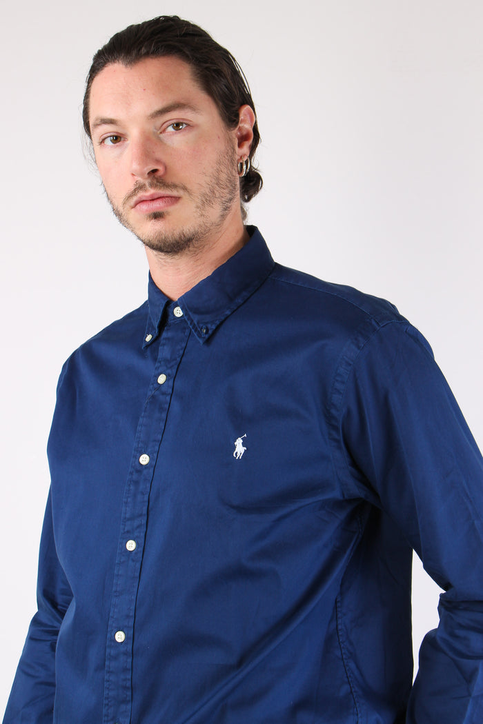 Camicia Custom Cotone Leggero Newport Navy-7