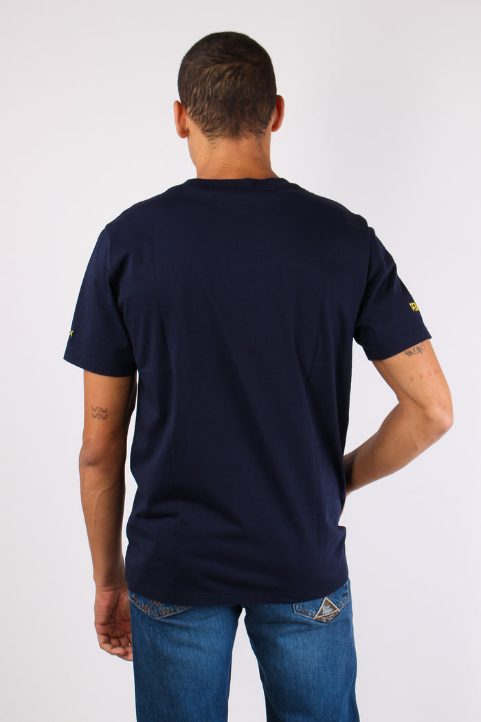 T-shirt Stampa Grande Navy Blue-4