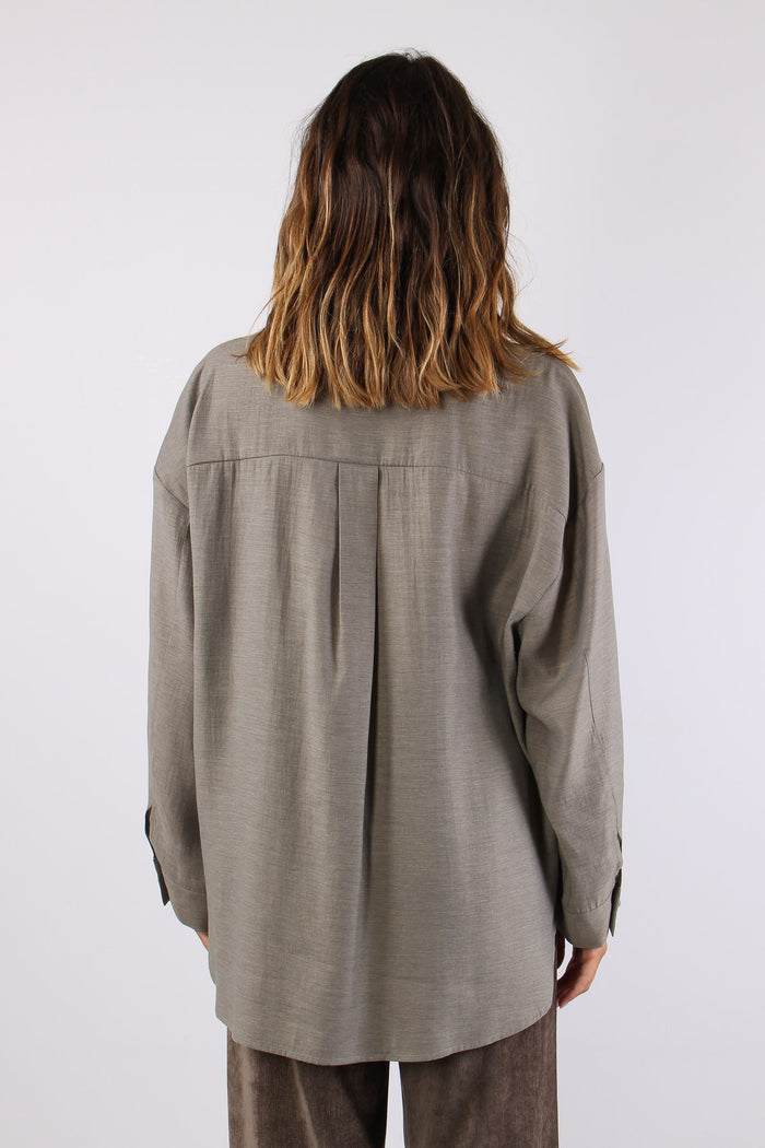 Camicia Rouges Misto Viscosa Grigio-5