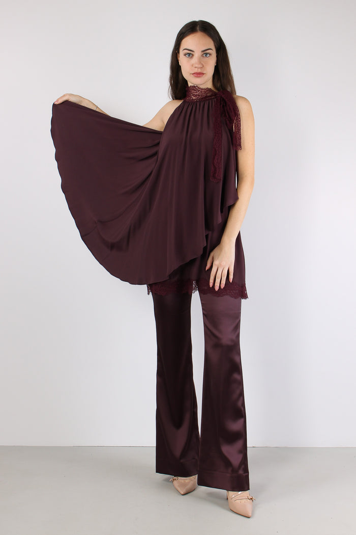 Mirtillo Abito Crepe Pizzo Bordeaux-4