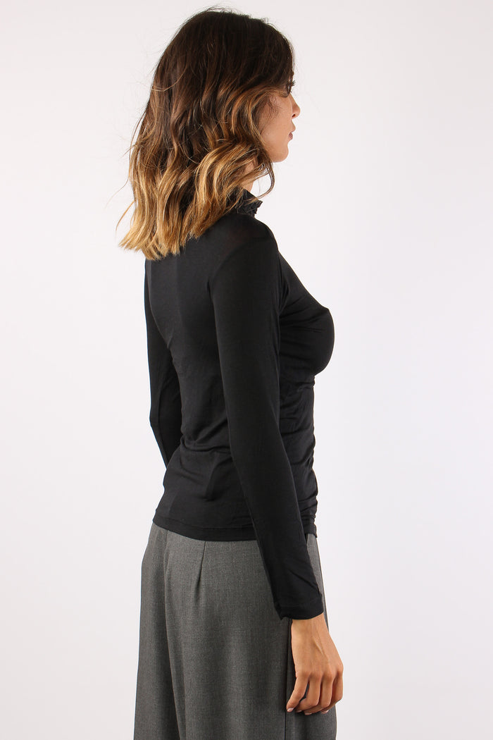 T-shirt Modal Lana Arriccio Nero-7