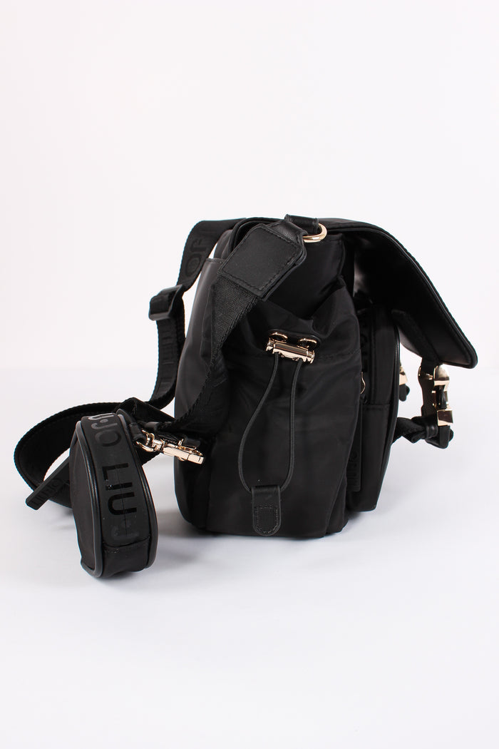 Tracolla Tasche Nylon Nero-5