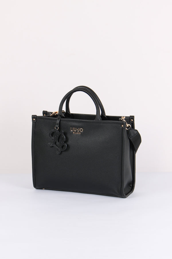 Shopping Tinta Unita Logo Nero-2