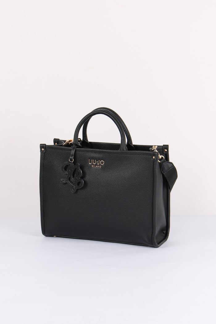 Shopping Tinta Unita Logo Nero-2