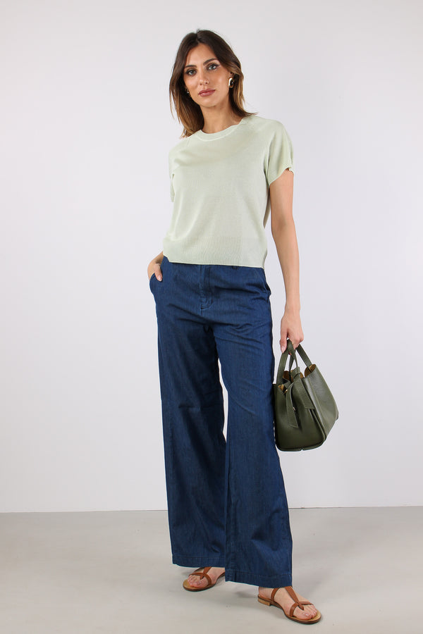 Maglia M/m Filo Cotone Menta