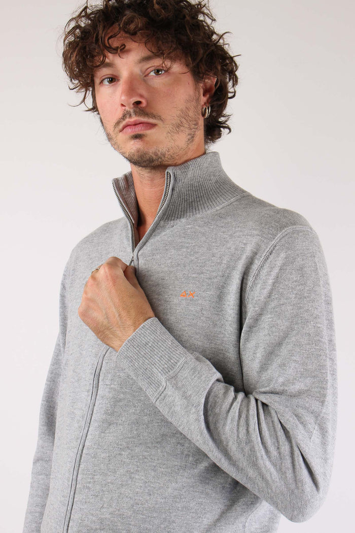 Full Zip Logo Grigio-6