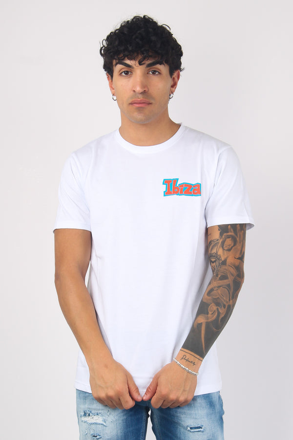T-shirt Stampa Ibiza Bianco