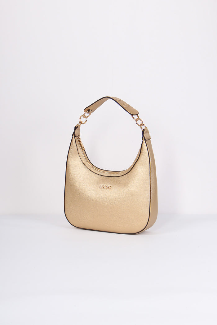 Borsa Hobo Tracolla Logo Gold-4