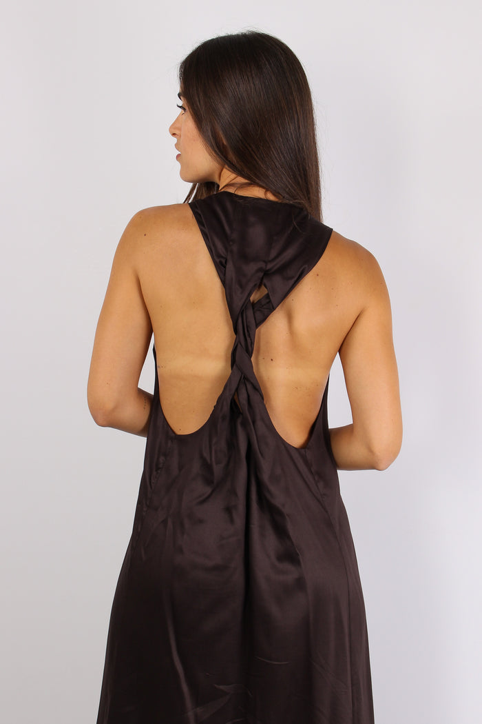 Abito Effetto Raso Treccia Die Moro-5