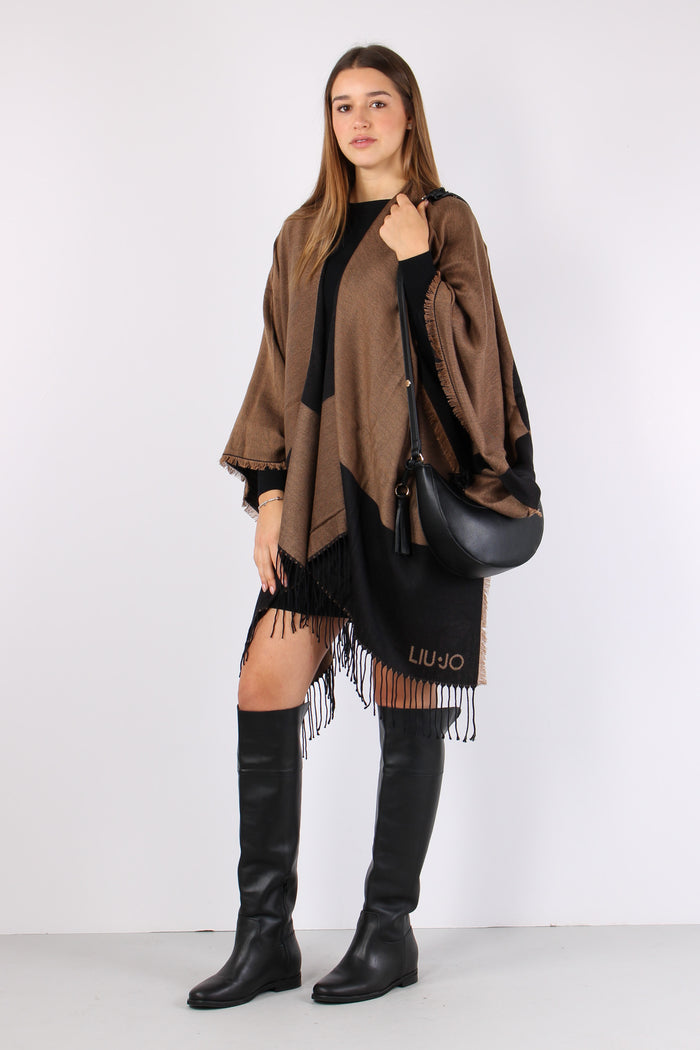 Poncho Oval Monogram Cammello