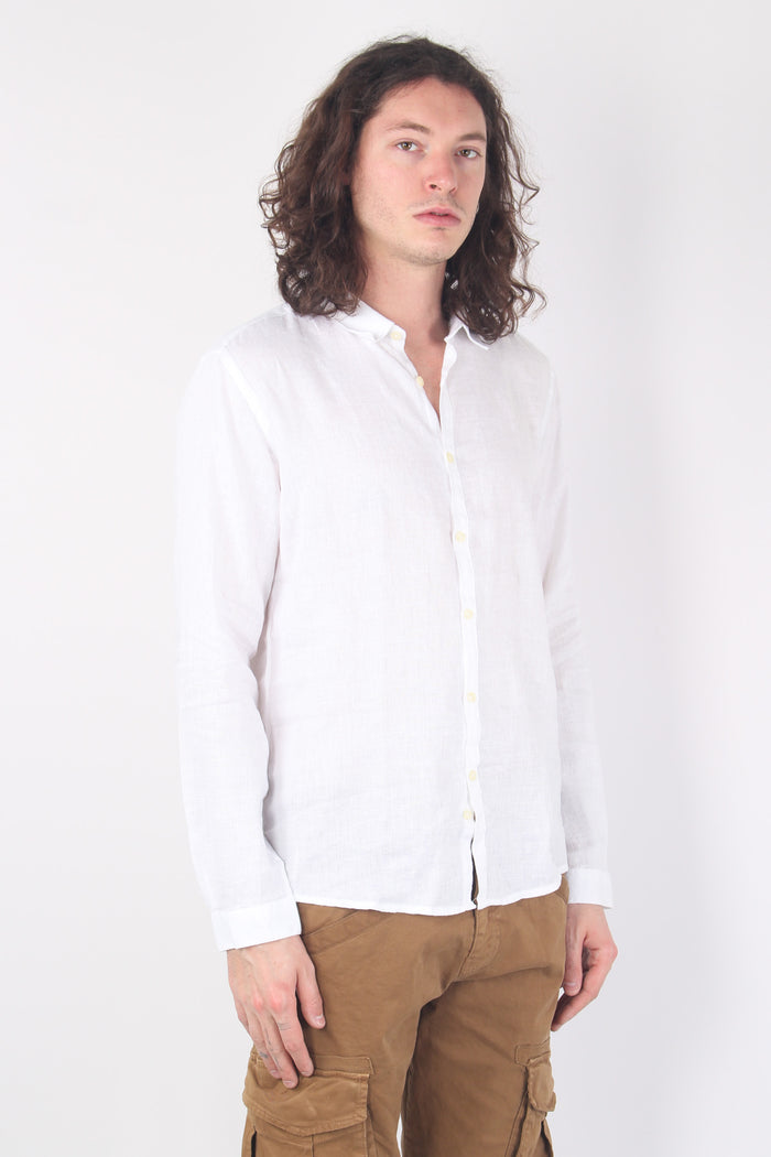 Camicia Lino Colletto Bianco-5