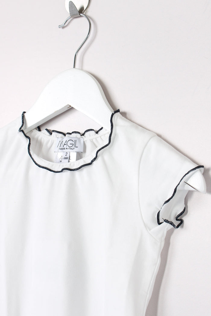 T-shirt Profilo Contrasto Blu-4