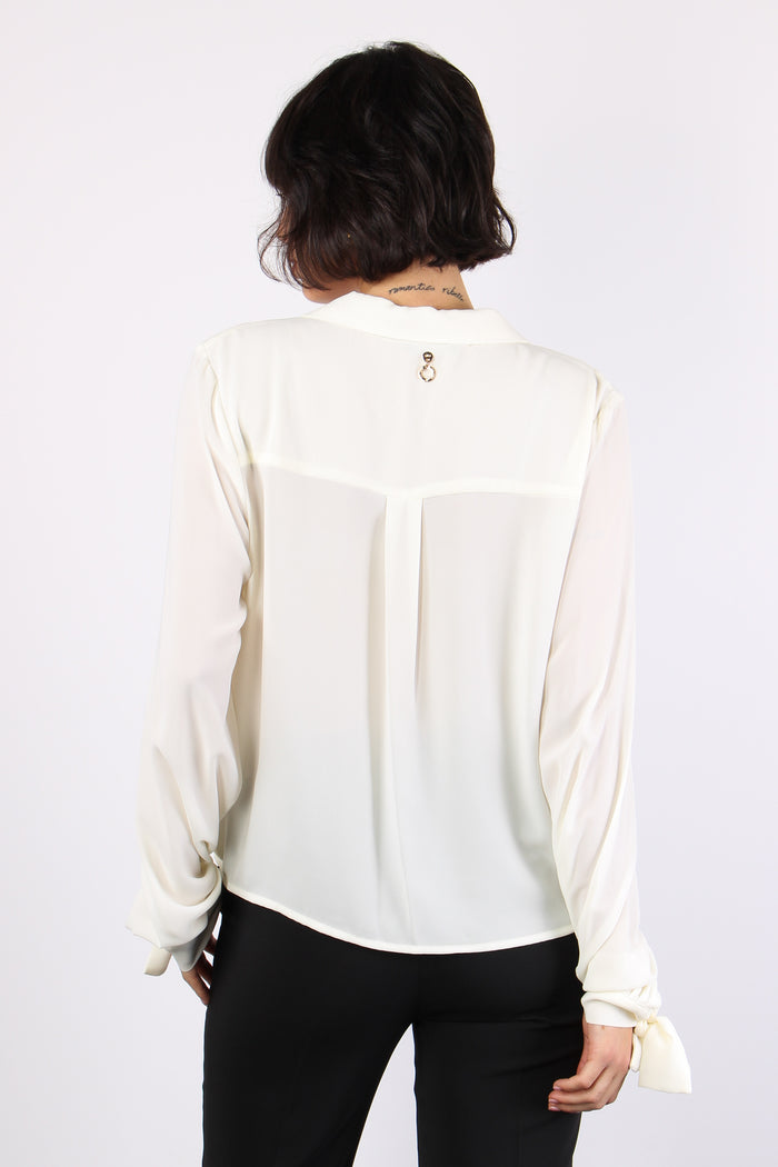 Cristel Blusa Scollo Incroci Ivory-3