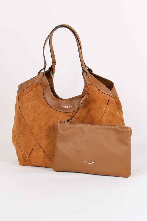 Dua Shopping Camoscio Intreccio Caramello-2