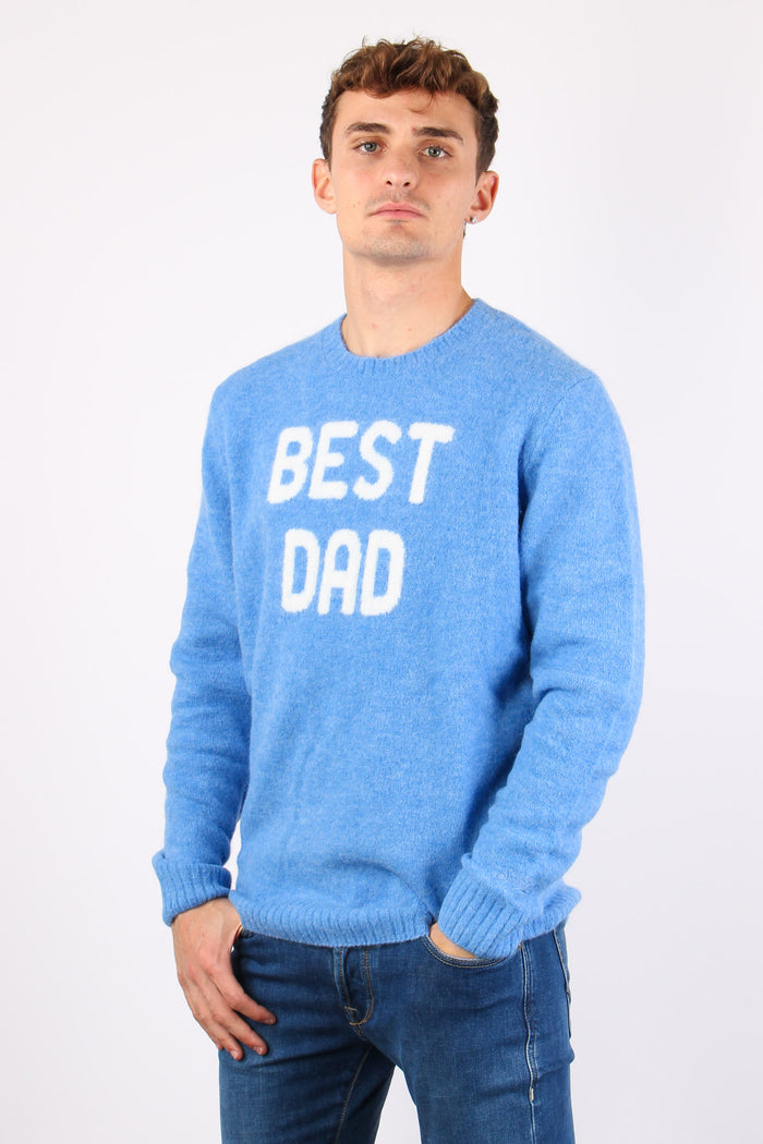 Maglia Girocollo Ricamo Stretch Best Dad-5