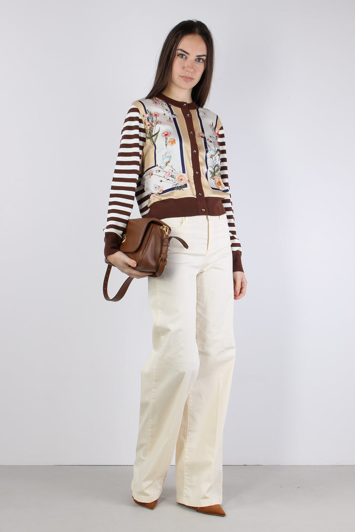 Pantalone Palazzo Cotone Panna