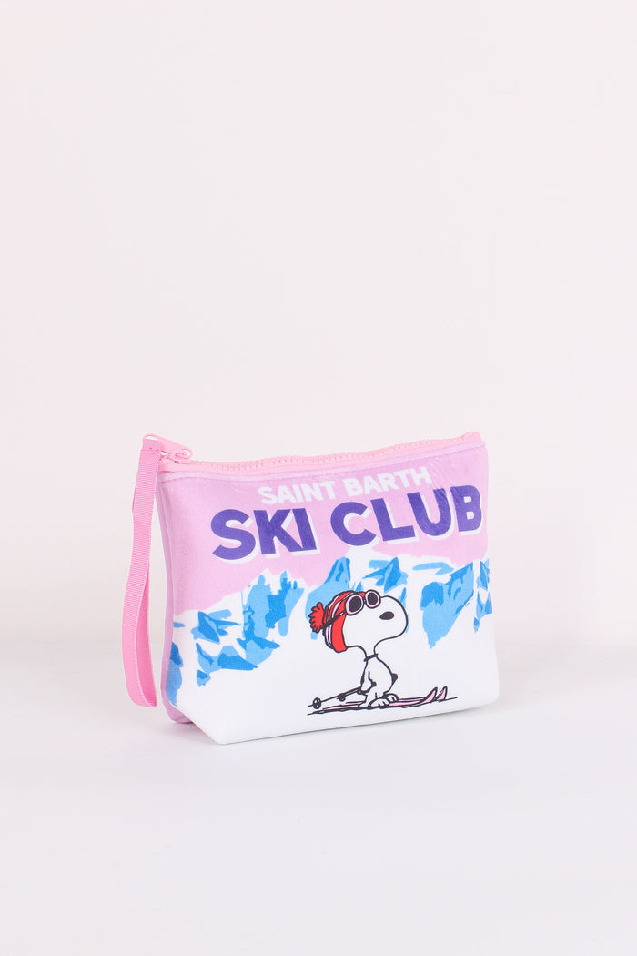 Pochette Snoopy Ski Club Bianco/rosa-5