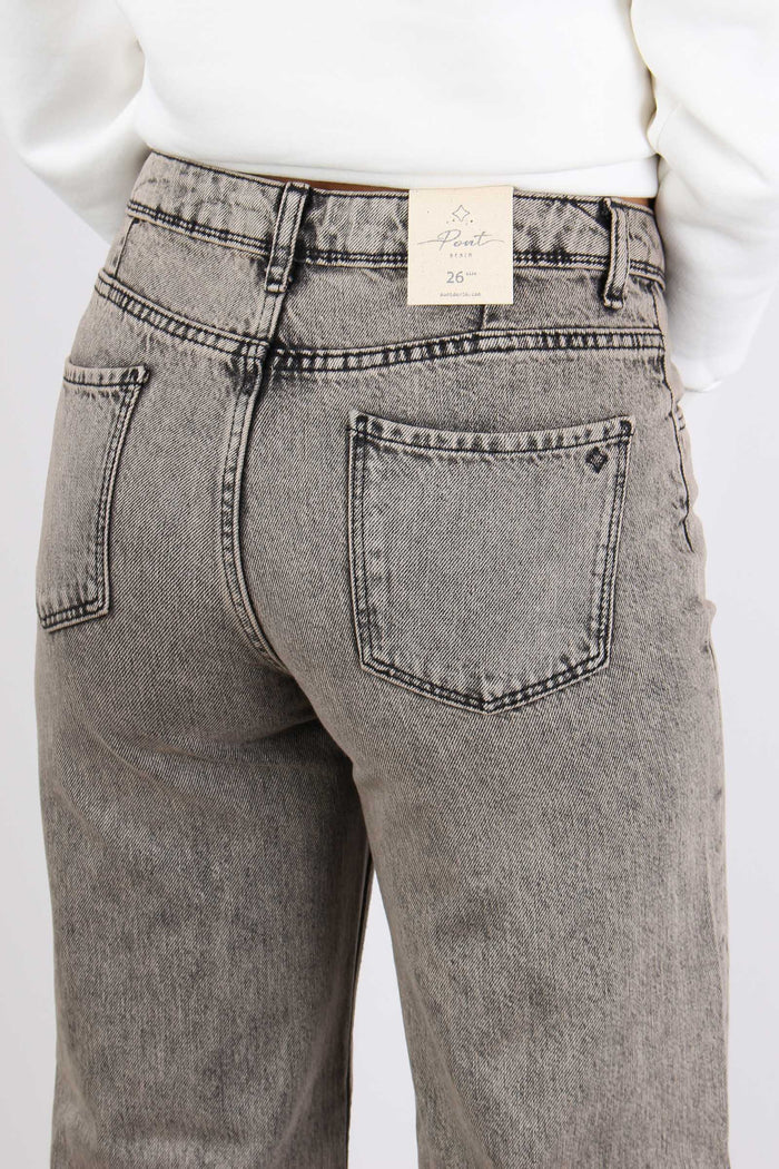 Denim Palazzo Vita Regolare Tortora-6