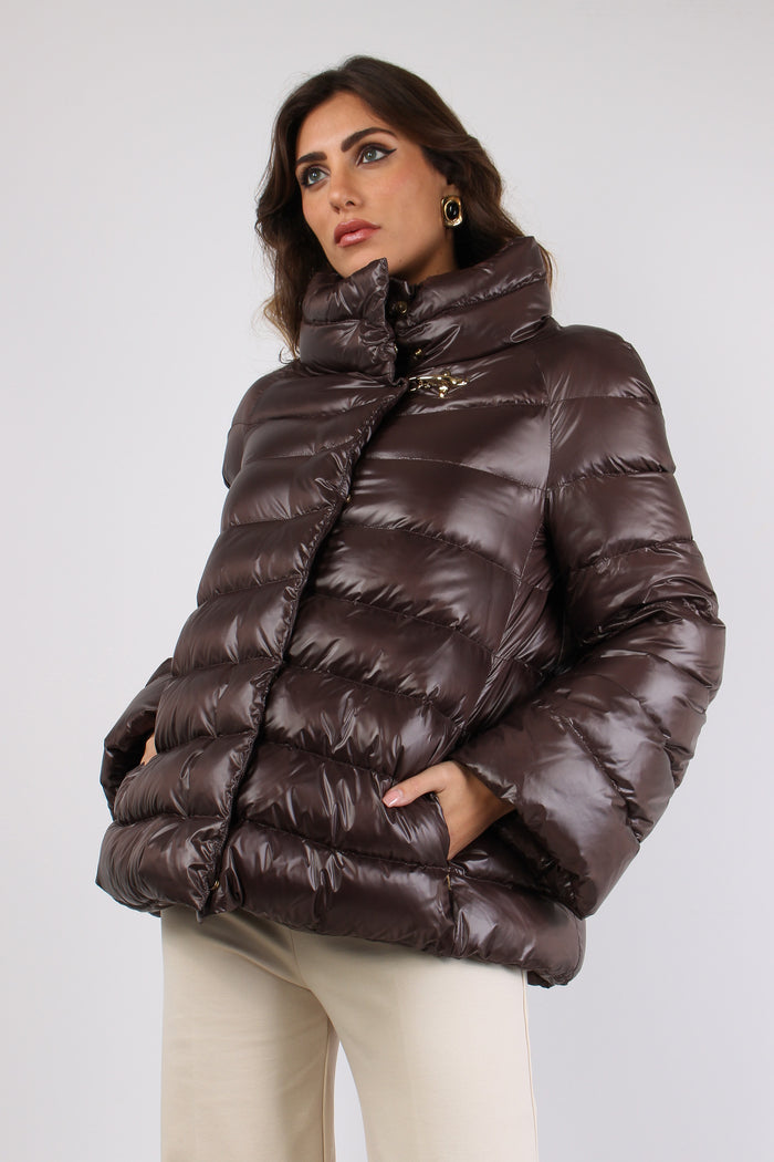 Piumino Cappa Gancio Cioccolato-2