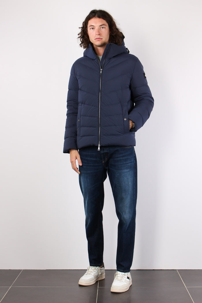 Piumino Trapunta Diagonale Dark Navy-2