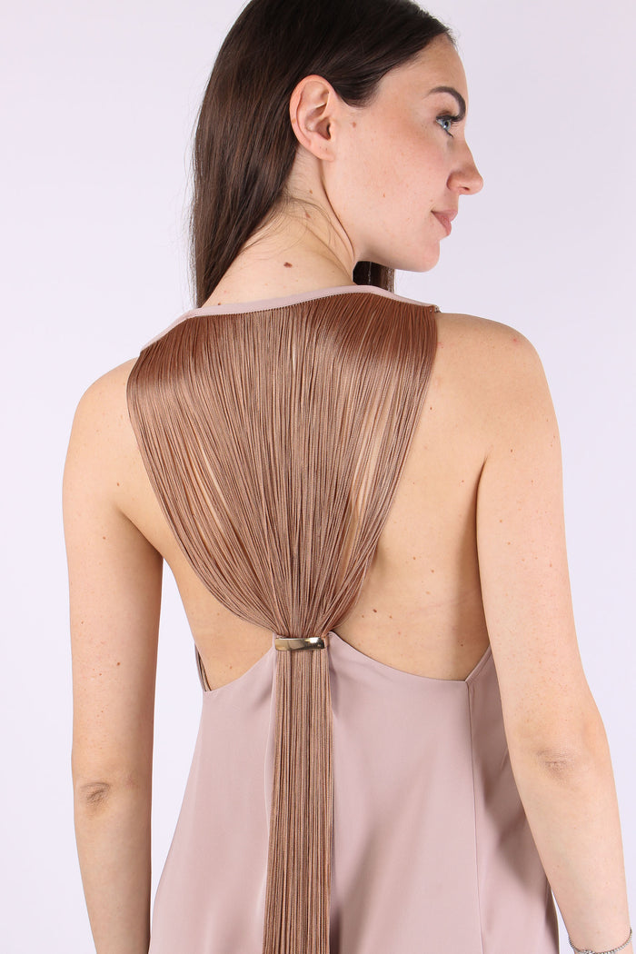 Abito Lungo Frange Schiena Skin-10